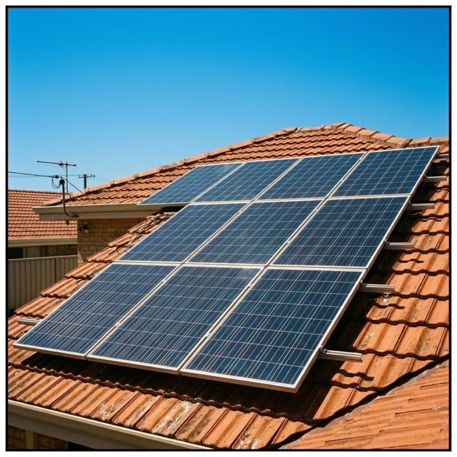 Solar panels after cleaning
