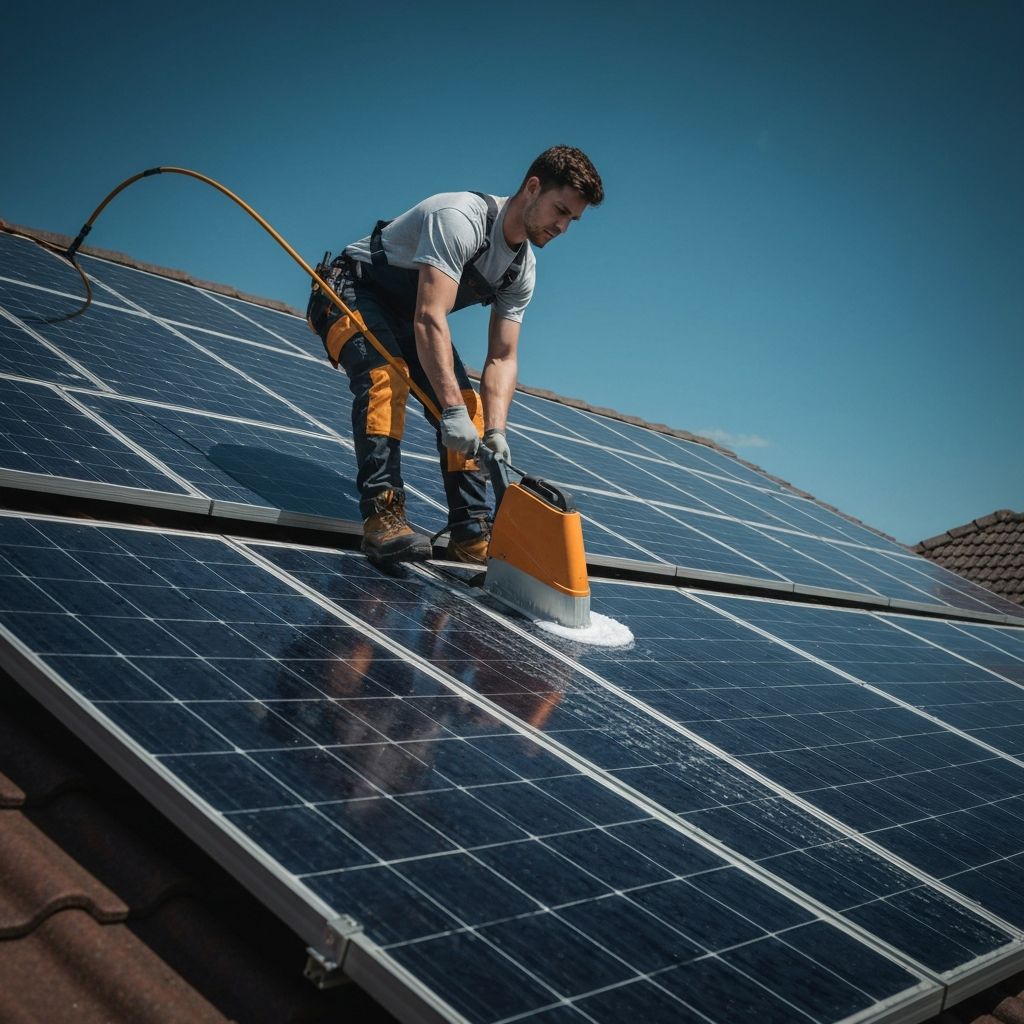Professional solar panel cleaning
